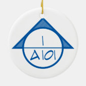 建築参照の記号のオーナメント(青い) セラミックオーナメント (裏面)