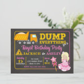 建築及びプリンセスの共同誕生日の招待状 招待状 (スタンド正面)