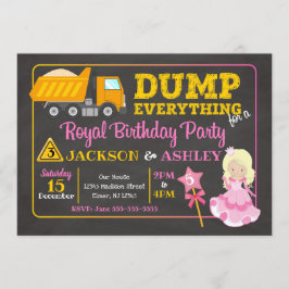 建築及びプリンセスの共同誕生日の招待状 招待状