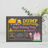 建築及びプリンセスの共同誕生日の招待状 招待状 (スタンド正面)