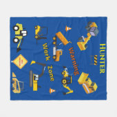 建築及び警告掘削作業区域 フリースブランケット (正面(横))