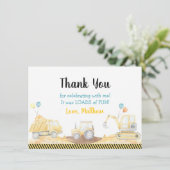 建築台車のおもしろい誕生日 サンキューカード (スタンド正面)