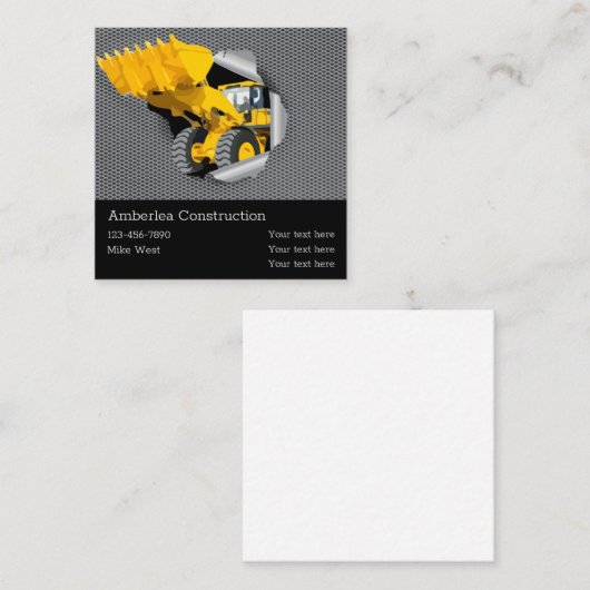 建築名クール刺のユニークデザイン スクエア名刺 (正面/裏面)