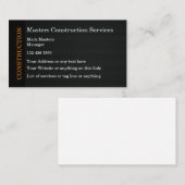 建築名刺カーボンファイバの背景 名刺 (正面/裏面)