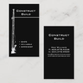 建築名刺白黒クレーン 名刺 (正面/裏面)