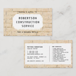 建築名刺 – クリームレンガ壁 名刺