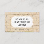 建築名刺 – クリームレンガ壁 名刺 (正面)