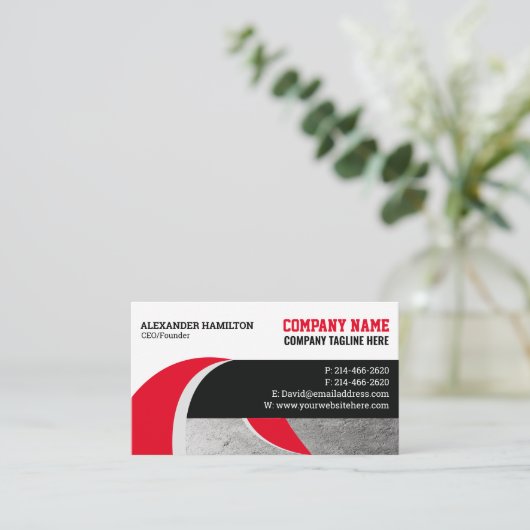 建築名刺（コンクリート） 名刺 (スタンド正面)