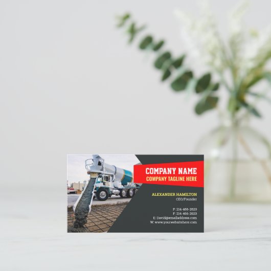 建築名刺(コンクリート) 名刺 (スタンド正面)