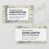 建築名刺 – 白の青写真 名刺 (正面/裏面)