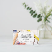 建築名刺 – 計画、テープ測定 名刺 (スタンド正面)