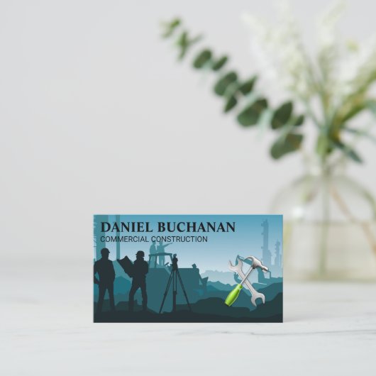 建築商業用地 | ビルダー 名刺 (スタンド正面)
