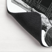 建築図面を持つ手、ヴィンテージ ビジネス マウスパッド (コーナー)