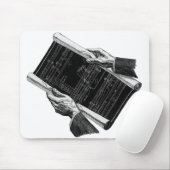 建築図面を持つ手、ヴィンテージ ビジネス マウスパッド (マウス)