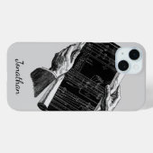 建築図面を持つ手、ヴィンテージ ビジネス Case-Mate iPhoneケース (裏面 (横))