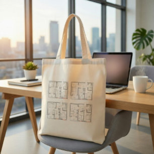 建築図面トートバッグ トートバッグ