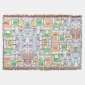 建築図面パターンスローブランケット スローブランケット (正面)
