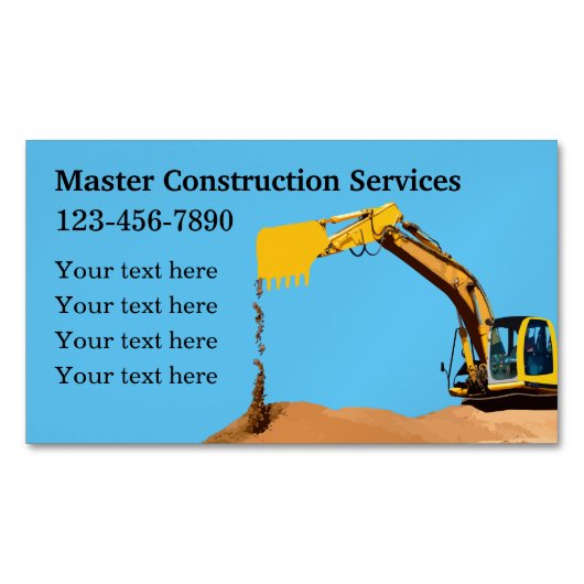 建築地球移動サービス マグネット名刺 (正面)