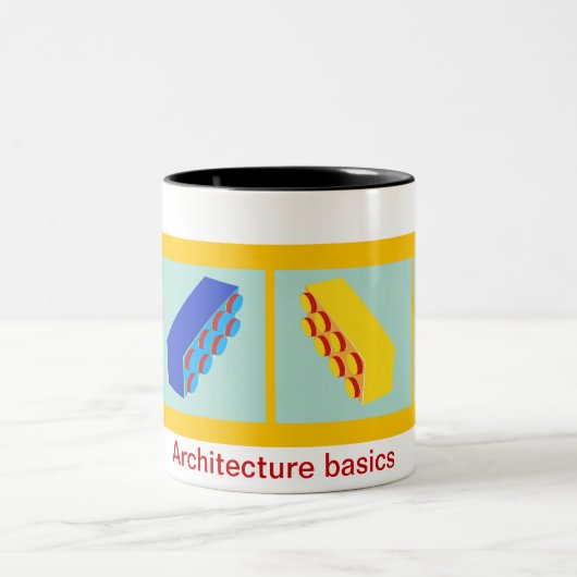 「建築基本原則」の建物のおもちゃはマグを妨げます コーヒーマグカップ (中央)
