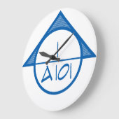 建築基準記号の壁時計（青） ラージ壁時計 (傾斜)