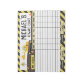 建築報酬グラフパーソナライズされた名タスク ノートパッド (回転)