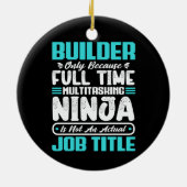 建築士の職業、建物のスキル、ギフト セラミックオーナメント (裏面)