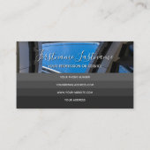 建築士モダン白ファサード建物 名刺 (裏面)