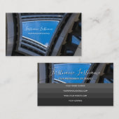 建築士モダン白ファサード建物 名刺 (正面/裏面)