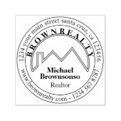 建築士 屋根 サークル ロゴ 不動産エージェント セルフインキングスタンプ (デザイン)