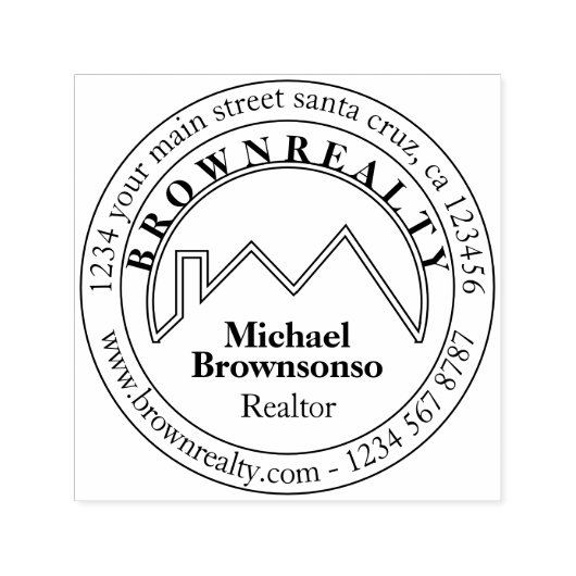 建築士 屋根 サークル ロゴ 不動産エージェント セルフインキングスタンプ (デザイン)