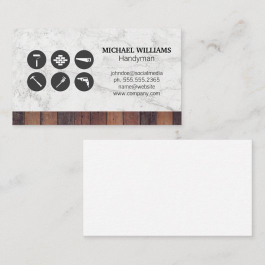 建築大工ツール 名刺 (正面/裏面)