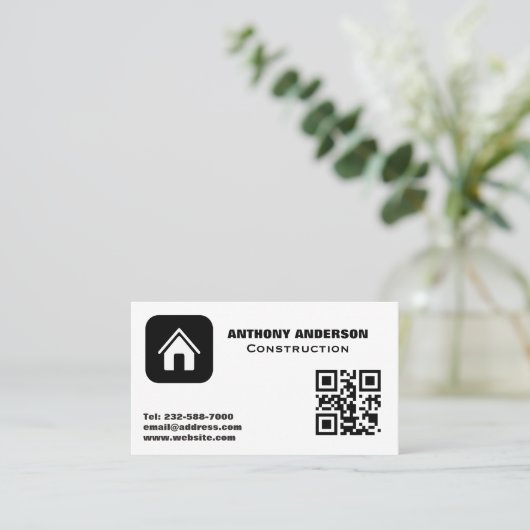 建築大工実在所 名刺 (スタンド正面)