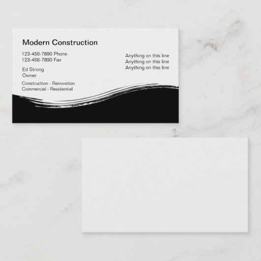 建築契約者の名刺ユニーク 名刺 (正面/裏面)