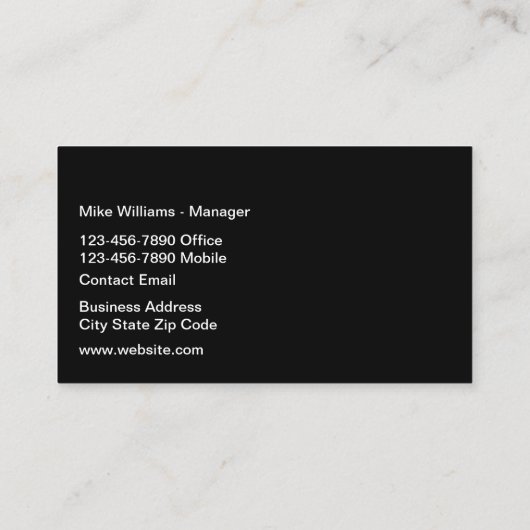 建築契約者モダン名刺 名刺 (裏面)