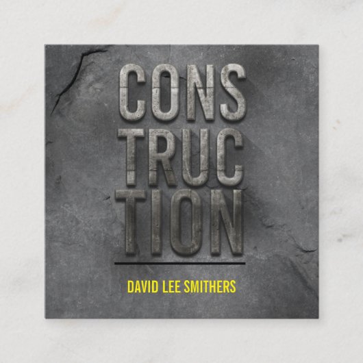 建築契約者モダン スクエア名刺 (正面)