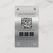 建築契約者ロゴQRコードソーシャル 名刺 (正面)