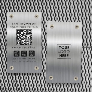 建築契約者ロゴQRコードソーシャル 名刺