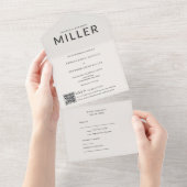 建築姓QRウェディング オールインワン招待状 (貼ってはがせる)