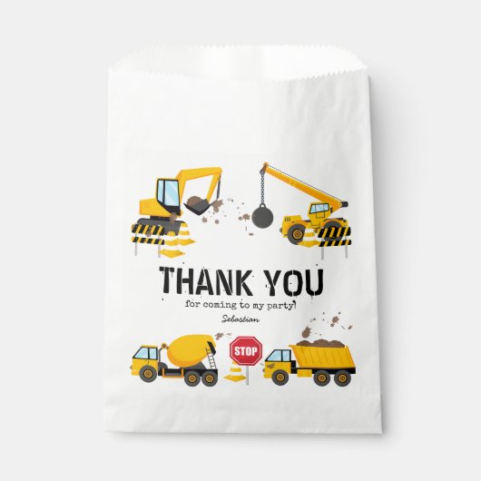 建築子供の誕生日パーティーありがとう フェイバーバッグ (正面)