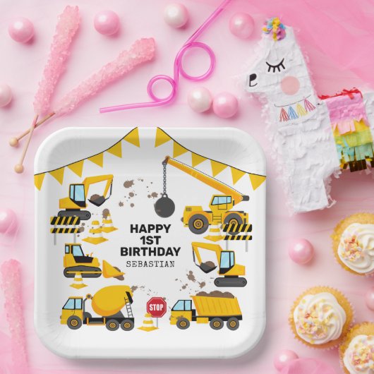 建築子供の誕生日パーティー ペーパープレート (パーティー)