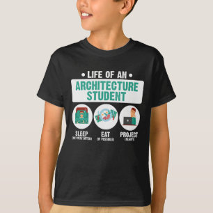 建築学生の生涯 Tシャツ