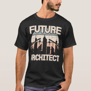 建築学生未来設計レトロ Tシャツ