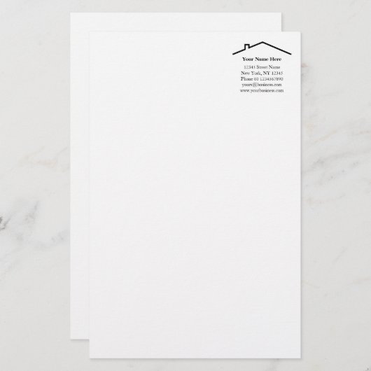 建築実在の会社文房具紙 便箋 (正面/裏面)