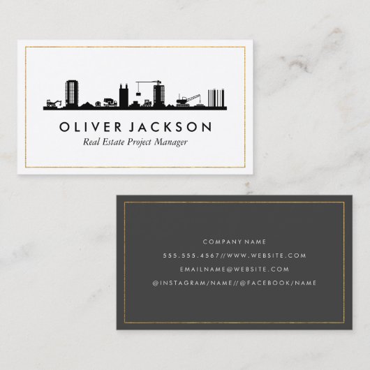 建築実在不動産 名刺 (正面/裏面)