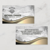 建築実在不動産 |大理石メタル 名刺 (正面/裏面)