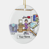 建築家かエンジニア-女性 セラミックオーナメント (右)