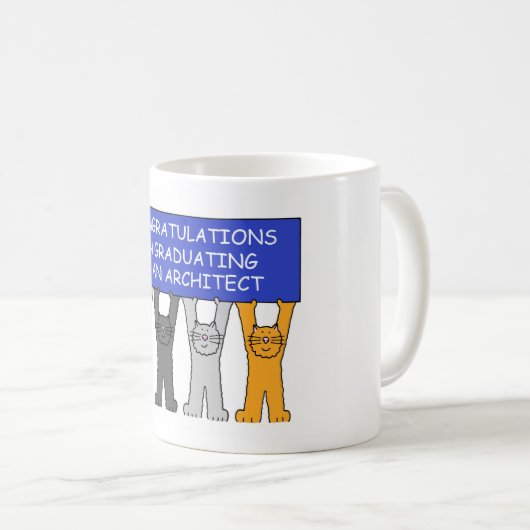 建築家として卒業のお祝い コーヒーマグカップ (正面右)