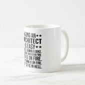 建築家とは簡単のようなものだ コーヒーマグカップ (正面右)