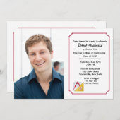 建築家とエンジニアリング写真卒業招待状 招待状 (正面/裏面)