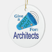 建築家のために大声で叫ぶ セラミックオーナメント (左)